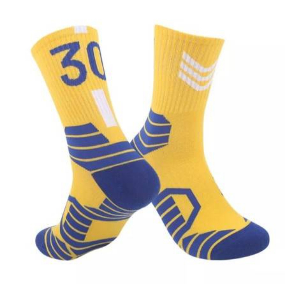 Stephen Curry Socks Yellow 🏀 NBA Golden State Warriors 🔥 NEW Fit Size 6-12